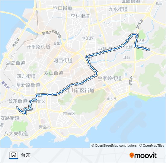 公交119区间路的线路图