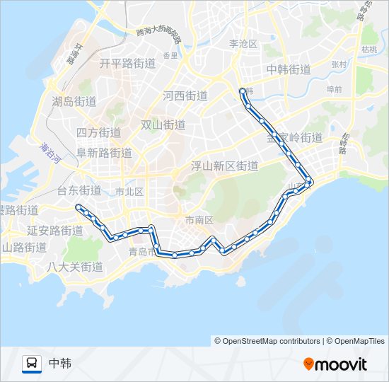 公交125区间路的线路图