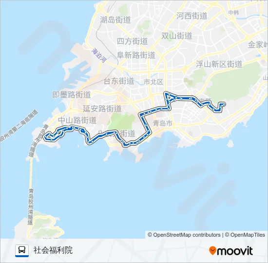 公交202环线路的线路图
