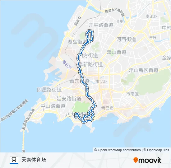 公交206环线路的线路图
