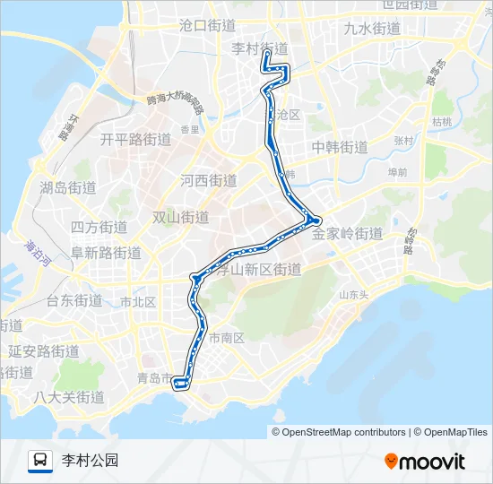 公交216环线路的线路图