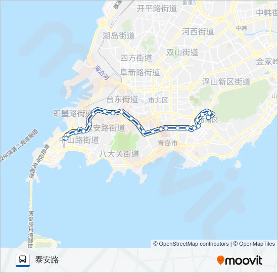 公交218空调路的线路图