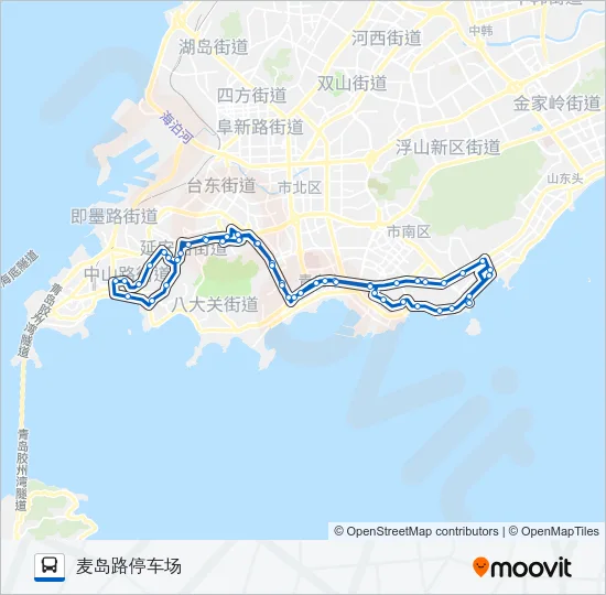 公交225环线路的线路图