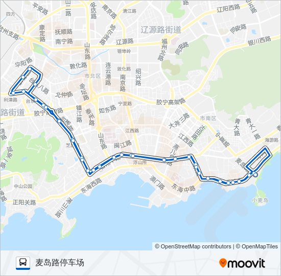 公交232环线路的线路图