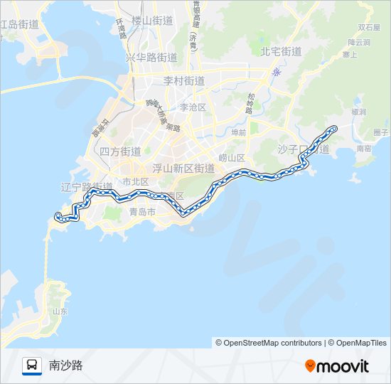 公交301专线路的线路图