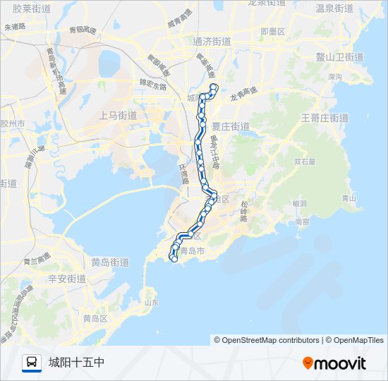 胶州306路公交车路线图图片