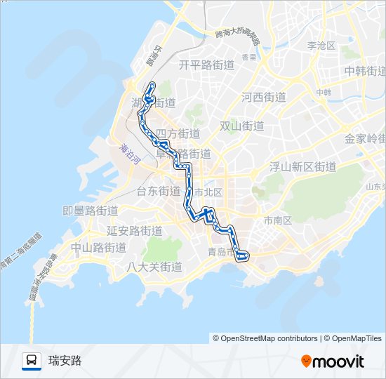 公交319环线路的线路图