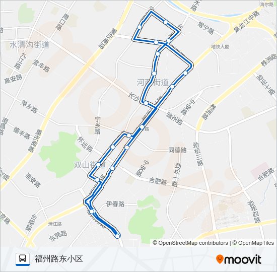 公交405环线路的线路图