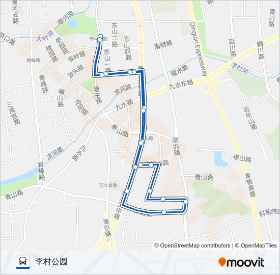 公交407内环路的线路图