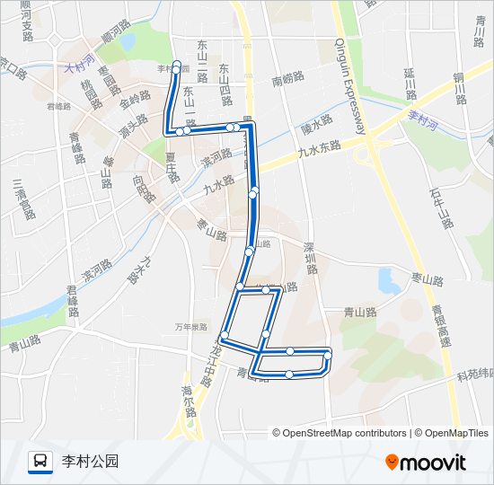 公交407环线路的线路图