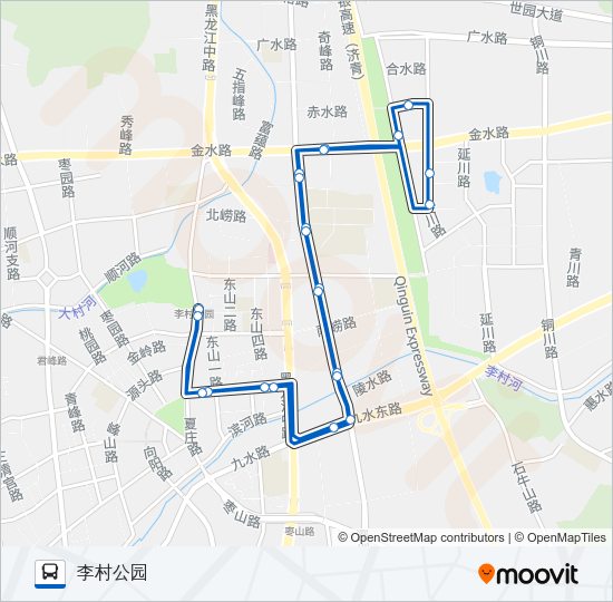 公交408环线路的线路图