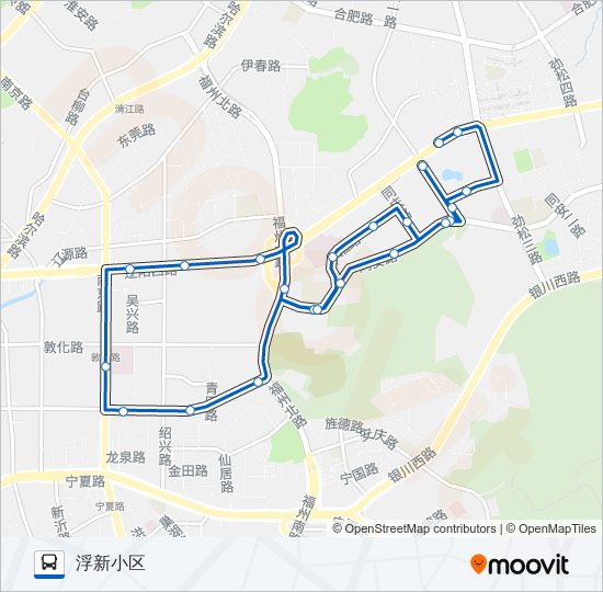 公交409环线路的线路图