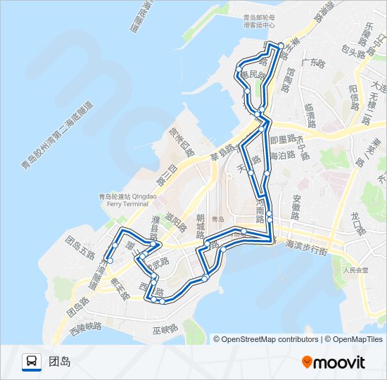 公交412环线路的线路图