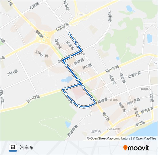 公交461环线路的线路图