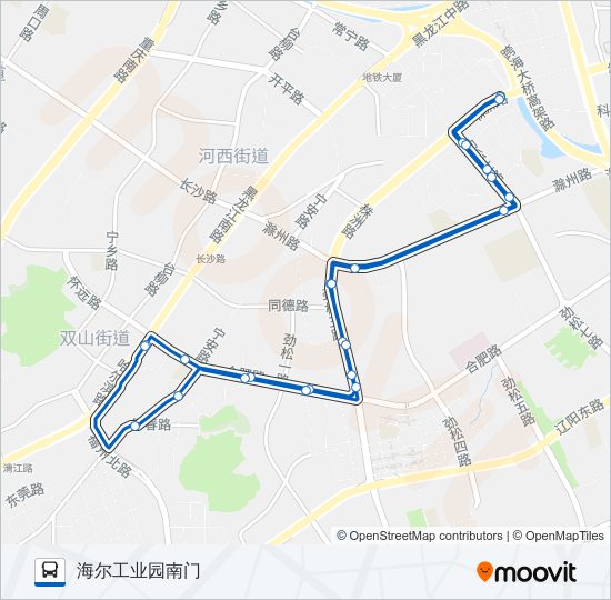 公交465环线路的线路图