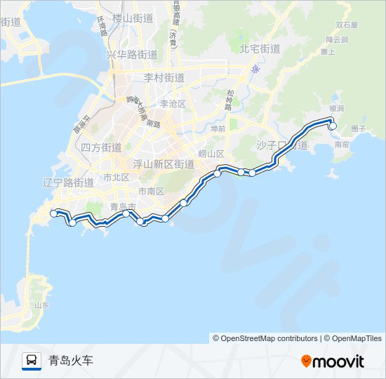 公交504专线路的线路图