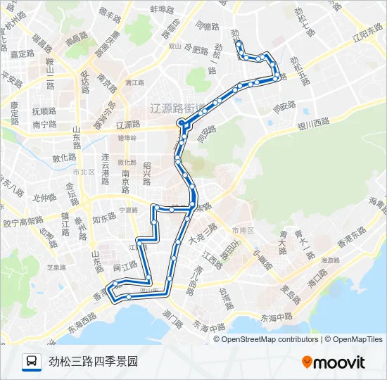 公交601环线路的线路图