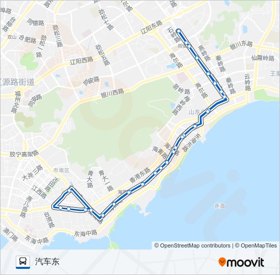 公交623环线路的线路图