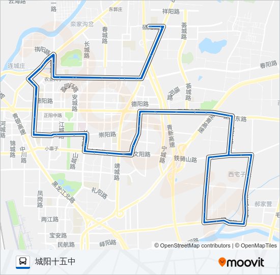 公交905环线路的线路图