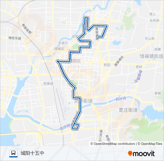 公交915环线路的线路图