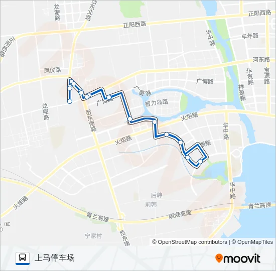 公交927环线路的线路图