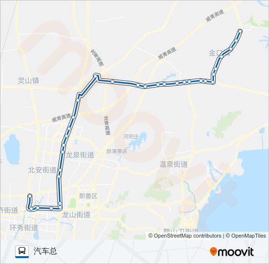 即墨105路 Bus Line Map