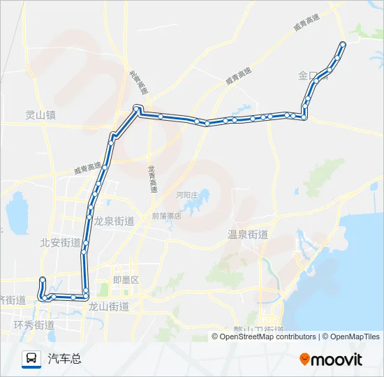 即墨105路 Bus Line Map