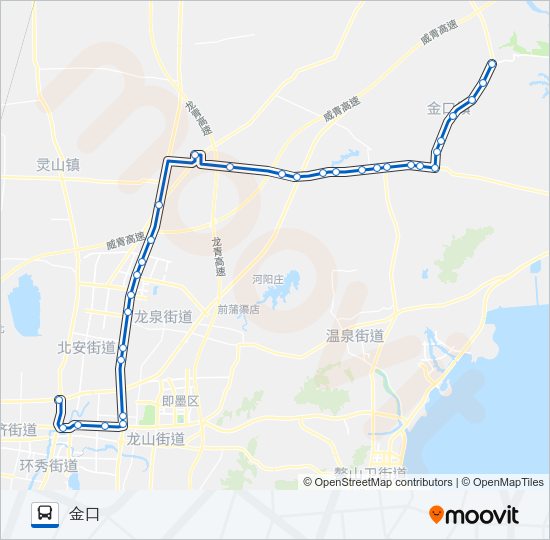 即墨105路 Bus Line Map