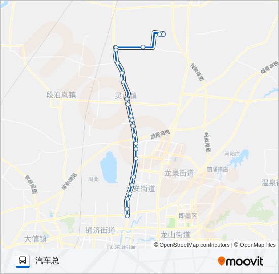 公交即墨116路的线路图