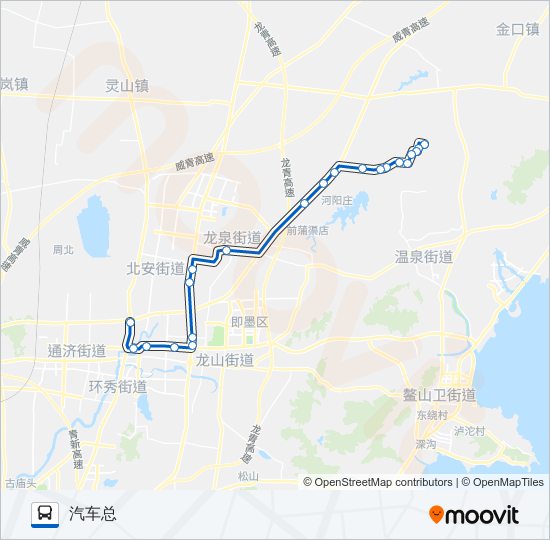 公交即墨121路的线路图