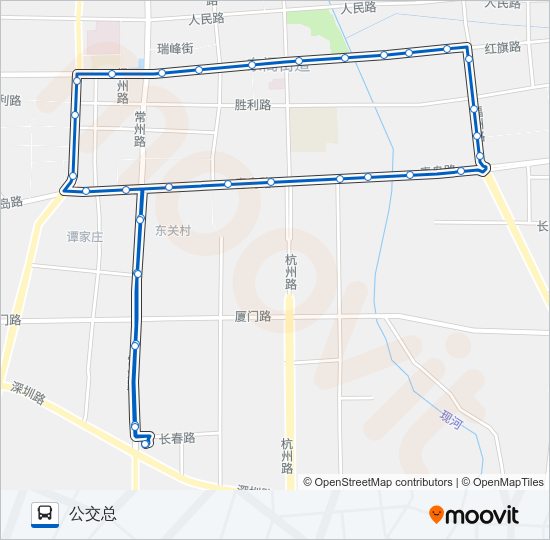 公交平度1东线路的线路图