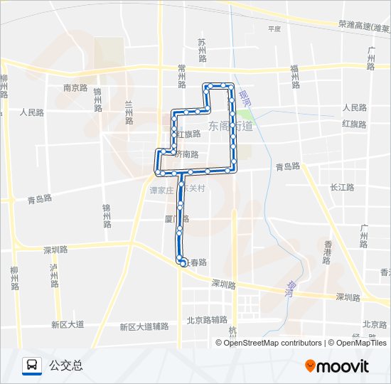 平度4路东线 bus Line Map