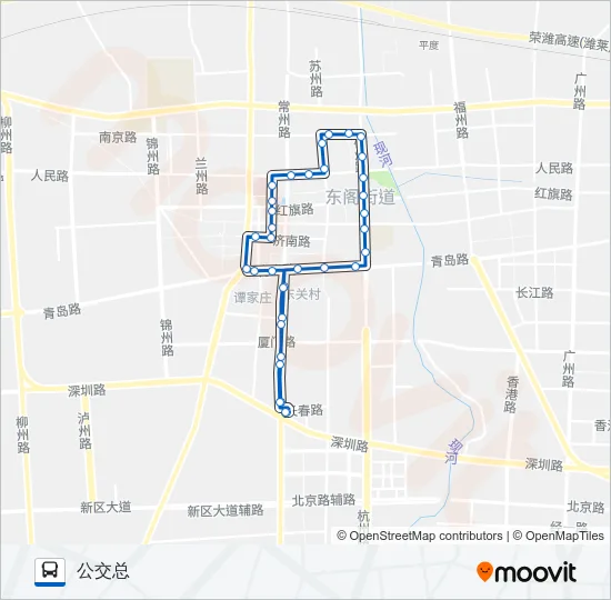 公交平度4东线路的线路图