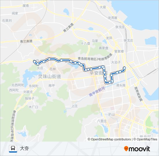 公交开发区17路的线路图
