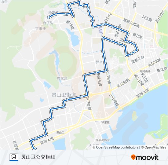 公交开发区21路的线路图
