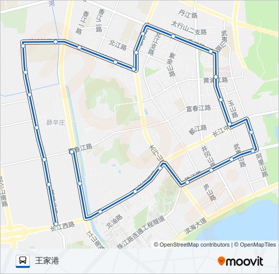 公交开发区22路的线路图