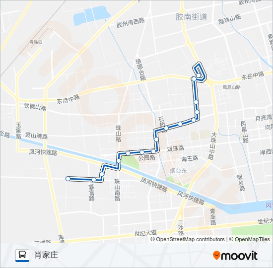 胶南103A bus Line Map