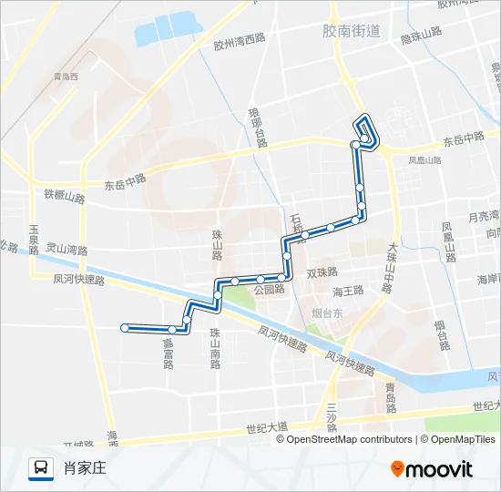 胶南103A Bus Line Map
