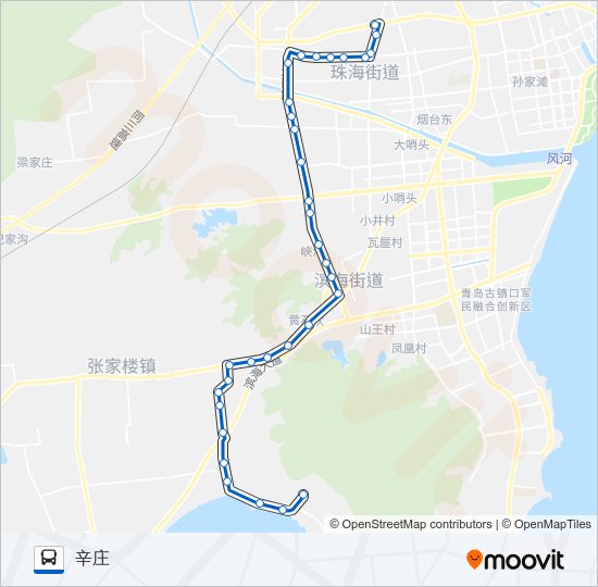 公交胶南103路的线路图