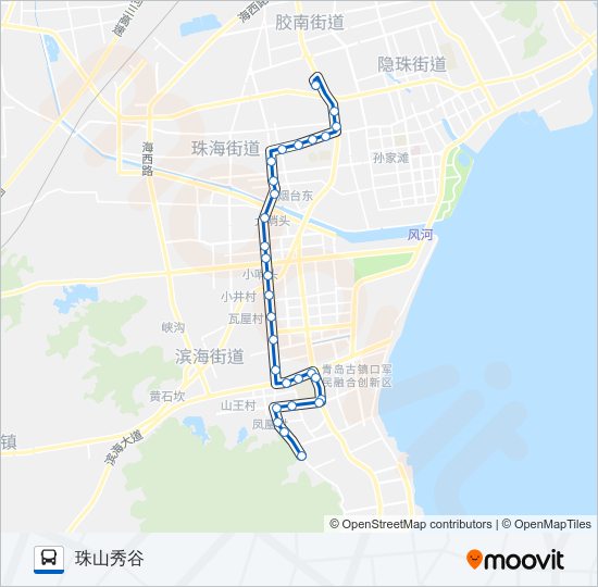 胶南105路 bus Line Map