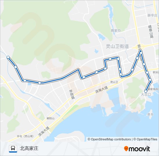 胶南202路 bus Line Map