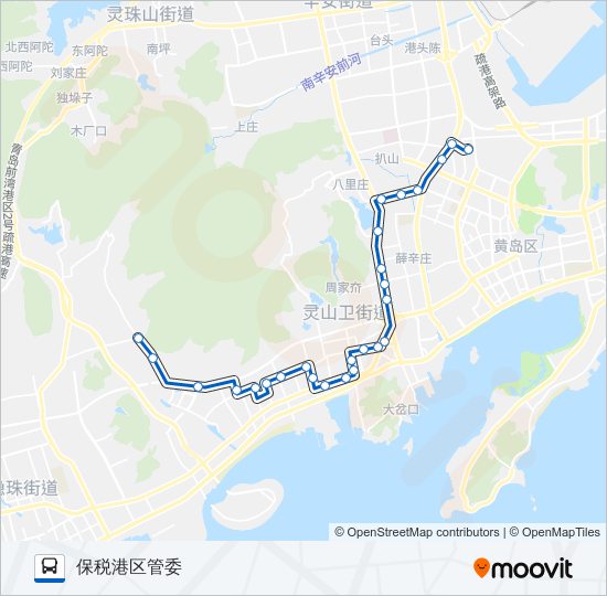 胶南203路 bus Line Map