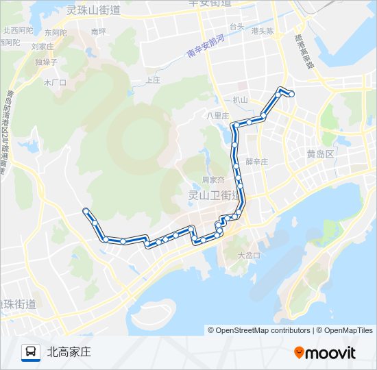 胶南203路 Bus Line Map