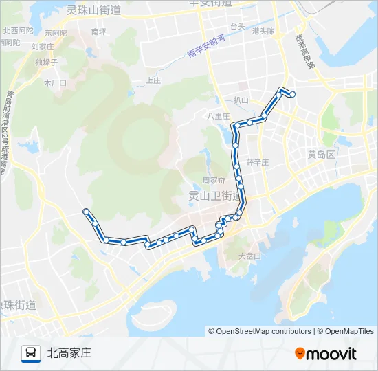 胶南203路 Bus Line Map