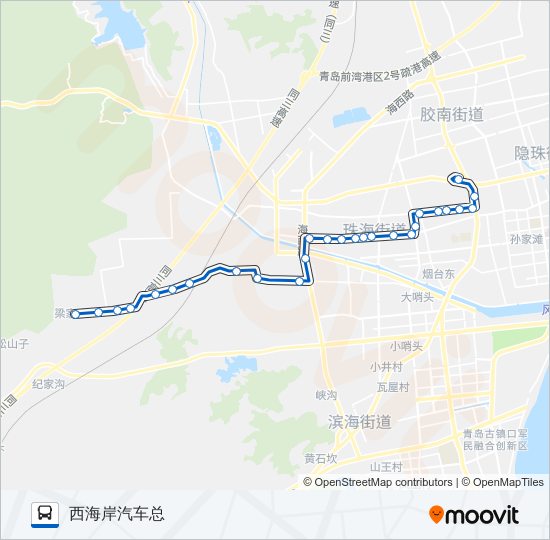 胶南206路 bus Line Map