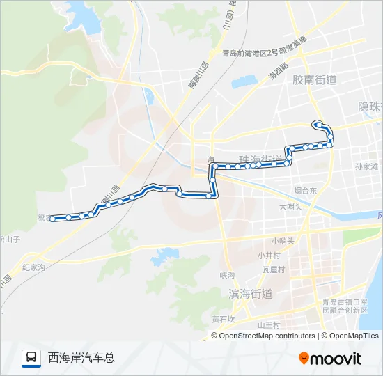 胶南206路 Bus Line Map
