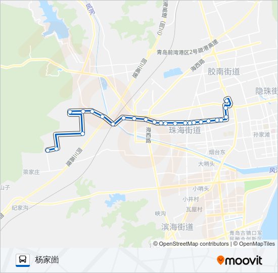 公交胶南207路的线路图