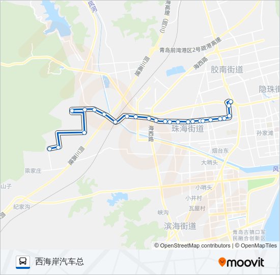 胶南207路 Bus Line Map