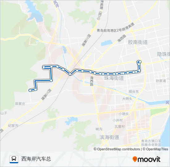 胶南207路 Bus Line Map