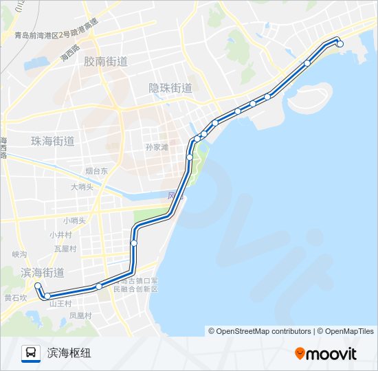 公交胶南301路的线路图